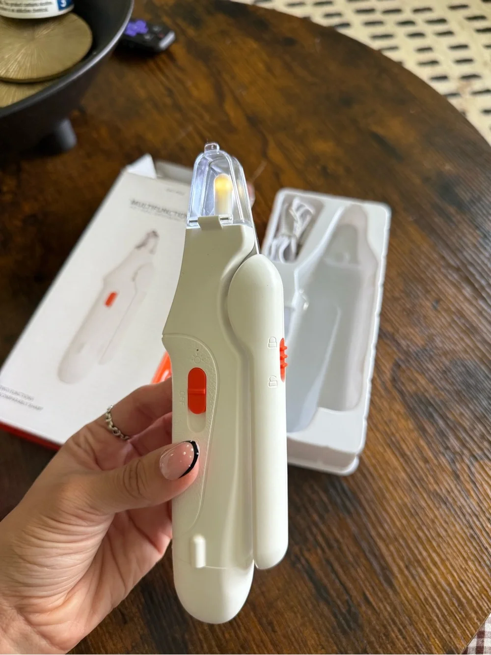 Multifunctional Pet Nail Grooming Tool - White with Orange Accents (NEVER USED)